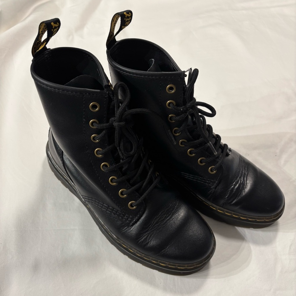 Dr. Martens Black Leather Zavala Boots